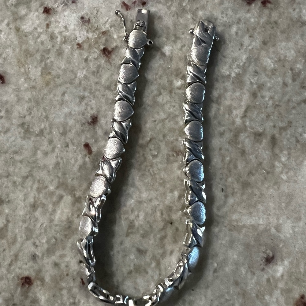 Sterling Silver Bracelet‎ with Oval Links